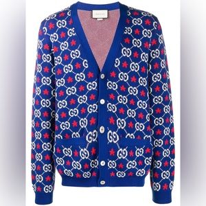 New Gucci GG Print Cardigan size S